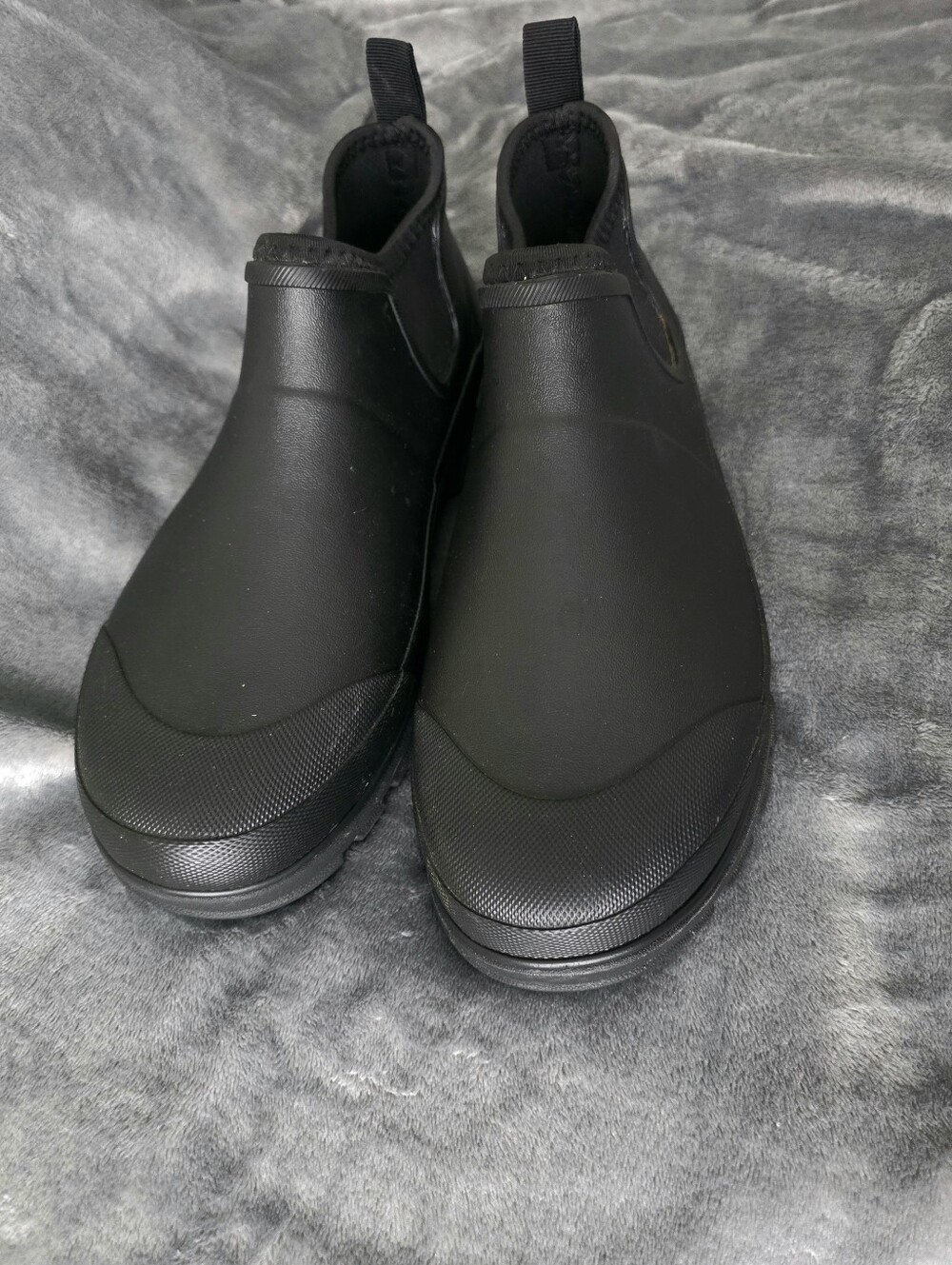 Staheekum Men's Waterproof Ankle Rain Boots Black Size 11